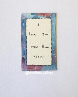 کارت پستال دستساز گلکسی 💫 I Love You More Than Stars